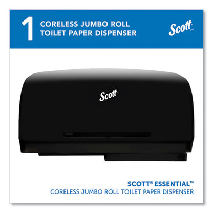 Essential Coreless Twin Jumbo Roll Tissue Dispenser, 20 X 6 X 11, Black