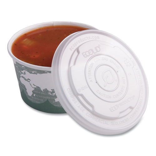 World Art Pla-laminated Soup Container Lids For 12 Oz, 16 Oz, 32 Oz, White, Plastic, 50/pack, 10 Packs/carton