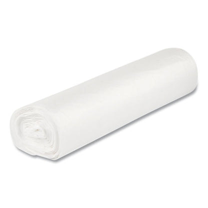 Low-density Commercial Can Liners, Coreless Perforated Roll, 10 Gal, 0.35mil, 24" X 24", Clear, 50 Bags/roll, 20 Rolls/carton