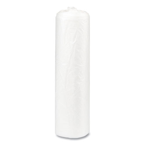 High-density Commercial Can Liners, 10 Gal, 8 Mic, 24" X 24", Natural, 50 Bags/roll, 20 Interleaved Rolls/carton