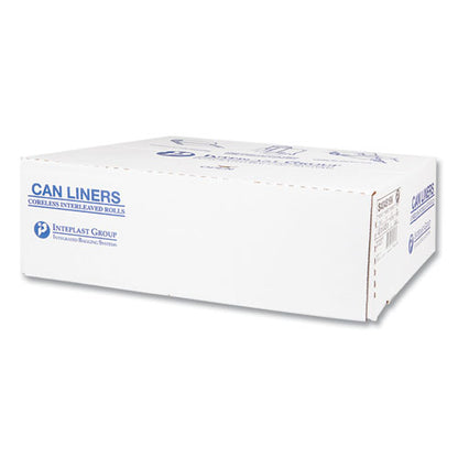 High-density Commercial Can Liners, 60 Gal, 22 Mic, 43" X 48", Black, 25 Bags/roll, 6 Interleaved Rolls/carton