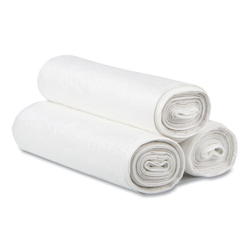 High-density Commercial Can Liners, 60 Gal, 14 Mic, 38" X 60", Clear, 25 Bags/roll, 8 Interleaved Rolls/carton