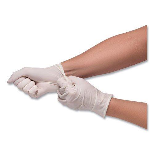 Stretch Vinyl Examination Gloves, Cream, Large, 100/box, 10 Boxes/carton