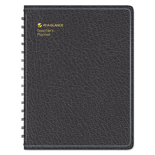 Undated Teacher's Planner, Weekly, Two-page Spread (nine Classes), 10.88 X 8.25, Black Cover