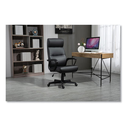 Alera Oxnam Series High-back Task Chair, Supports Up To 275 Lbs, 17.56" To 21.38" Seat Height, Black Seat/back, Black Base