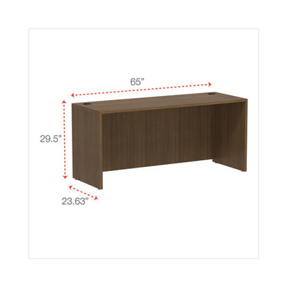 Alera Valencia Series Credenza Shell, 65w X 23.63d X 29.5h, Modern Walnut