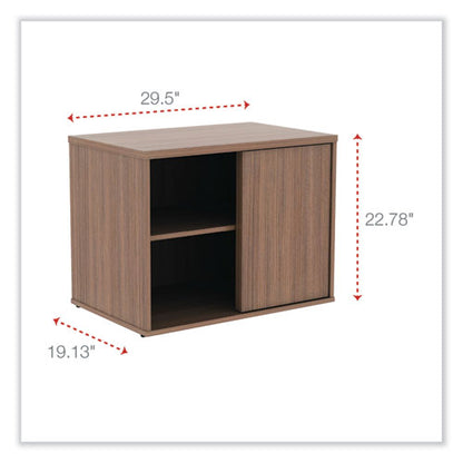 Alera Open Office Low Storage Cabinet Credenza, 29.5 X 19.13 X 22.78, Walnut