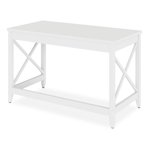 Farmhouse Writing Desk, 47.24" X 23.62" X 29.53", White