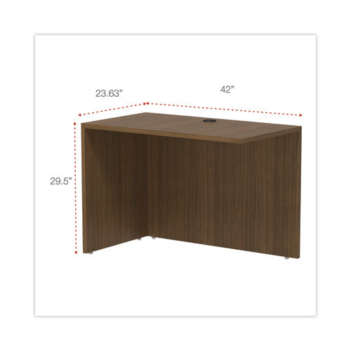 Alera Valencia Series Reversible Return/bridge Shell, 42w X 23.63d X 29.5h, Modern Walnut