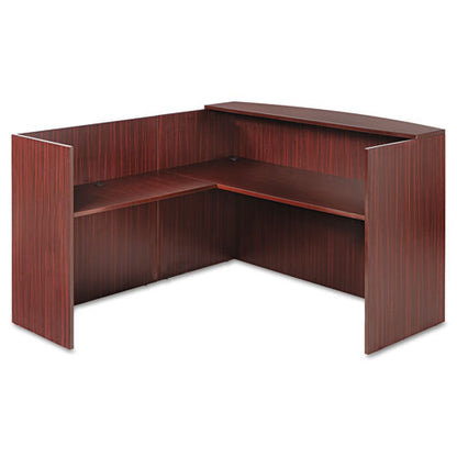 Alera Valencia Reversible Reception Return, 44.13w X 23.63d X 41.5h, Mahogany