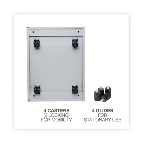 File Pedestal, Left Or Right, 2-drawers: Box/file, Legal/letter, Light Gray, 14.96" X 19.29" X 21.65"