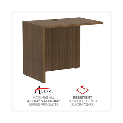 Alera Valencia Series Reversible Return/bridge Shell, 35w X 23.63d X 29.5h, Modern Walnut