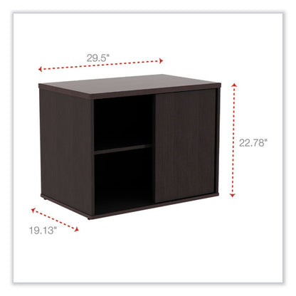 Alera Open Office Low Storage Cab Cred, 29.5w X 19.13d X 22.78h, Espresso