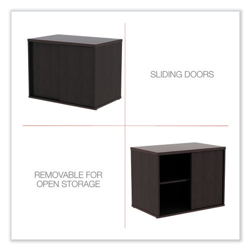 Alera Open Office Low Storage Cab Cred, 29.5w X 19.13d X 22.78h, Espresso