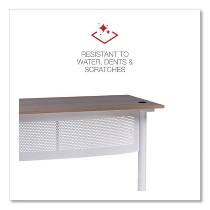 L-shaped Writing Desk, 59.05" X 59.05" X 29.53", Beigewood/white