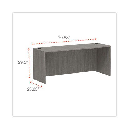 Alera Valencia Series Credenza Shell, 70.88w X 23.63d X 29.5h, Gray