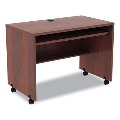 Alera Valencia Series Mobile Workstation Desk, 41.38" X 23.63" X 30", Medium Cherry