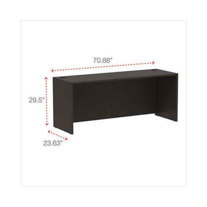 Alera Valencia Series Credenza Shell, 70.88w X 23.63d X 29.5h, Espresso