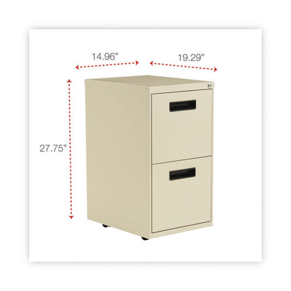 File Pedestal, Left Or Right, 2 Legal/letter-size File Drawers, Putty, 14.96" X 19.29" X 27.75"