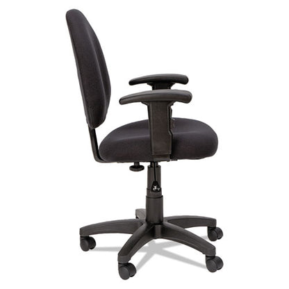 Alera Essentia Series Swivel Task Chair With Adjustable Arms, Supports Up To 275 Lb, 17.71" To 22.44" Seat Height, Black