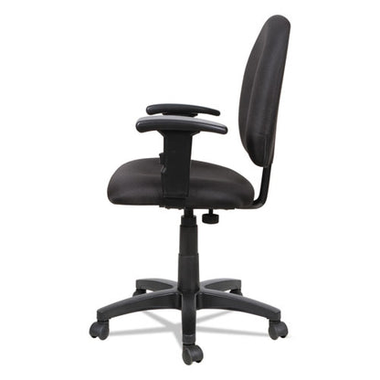 Alera Essentia Series Swivel Task Chair With Adjustable Arms, Supports Up To 275 Lb, 17.71" To 22.44" Seat Height, Black