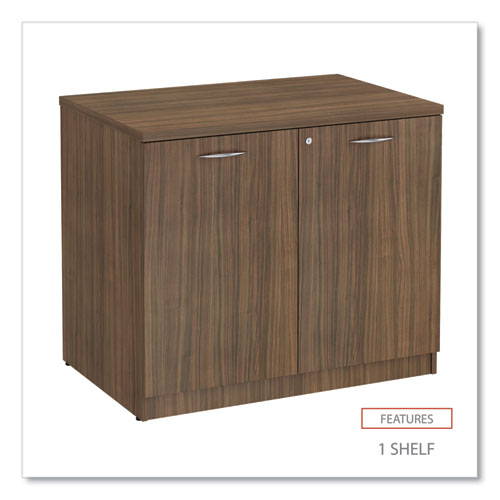 Alera Valencia Series Storage Cabinet, 34.3w X 22.78d X 29.5h, Modern Walnut