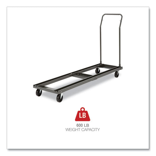 Chair/table Cart, Metal, 600 Lb Capacity, 20.86" X 50.78" To 72.04" X 43.3", Black