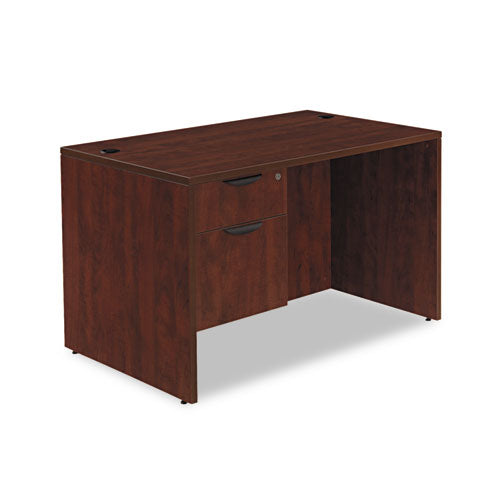 Alera Valencia Series Straight Front Desk Shell, 47.25" X 29.5" X 29.63", Mahogany