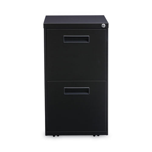 File Pedestal, Left Or Right, 2 Legal/letter-size File Drawers, Black, 14.96" X 19.29" X 27.75"