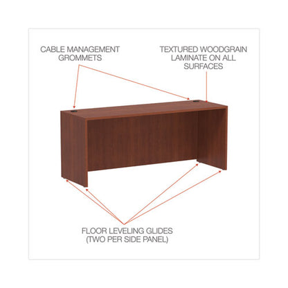 Alera Valencia Series Credenza Shell, 70.88w X 23.63d X 29.5h, Medium Cherry