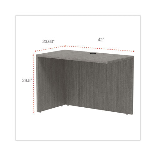 Alera Valencia Series Reversible Return/bridge Shell, 42w X 23.63d X 29.5h, Gray