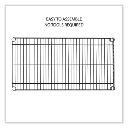 5-shelf Wire Shelving Kit With Casters And Shelf Liners, 36w X 18d X 72h, Black Anthracite