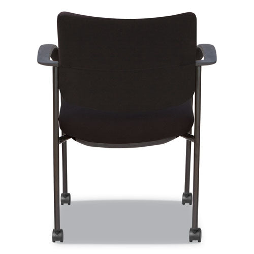 Alera Iv Series Fabric Back/seat Guest Chairs, 24.8" X 22.83" X 32.28", Black Seat, Black Back, Black Base, 2/carton