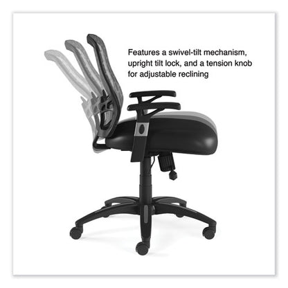 Alera Linhope Chair, Supports Up To 275 Lb, Black Seat/back, Black Base