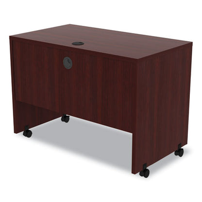 Alera Valencia Series Mobile Workstation Desk, 41.38" X 23.63" X 30", Mahogany