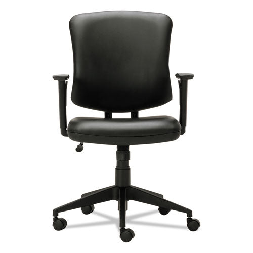 Alera Everyday Task Office Chair, Bonded Leather Seat/back, Supports Up To 275 Lb, 17.6" To 21.5" Seat Height, Black