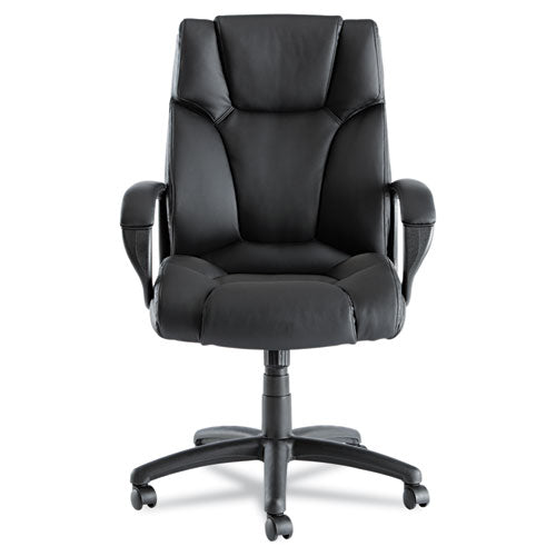 Alera Fraze Series Executive High-back Swivel/tilt Bonded Leather Chair, Supports 275 Lb, 17.71" To 21.65" Seat Height, Black