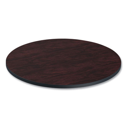 Reversible Laminate Table Top, Round, 35.5" Diameter, Medium Cherry/mahogany