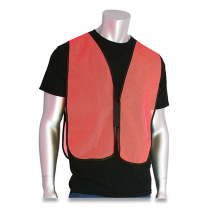 Hook And Loop Safety Vest, One Size Fits Most, Hi-viz Orange