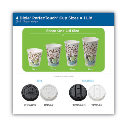 Perfectouch Paper Hot Cups, 20 Oz, Coffee Haze Design, 25/pack