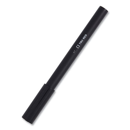 Quick Dry Gel Pen, Stick, Medium 0.7 Mm, Black Ink, Black Barrel, Dozen