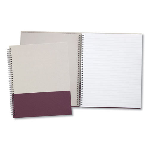 Wirebound Hardcover Notebook, 1-subject, Narrow Rule, Gray/purple Cover, (80) 11 X 8.5 Sheets