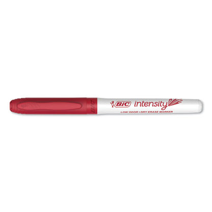 Intensity Low Odor Fine Point Dry Erase Marker, Fine Bullet Tip, Red, Dozen