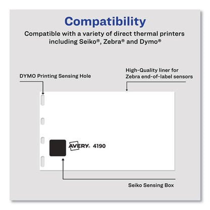 Multipurpose Thermal Labels, 4 X 2.94, 300/roll, 1 Roll/box