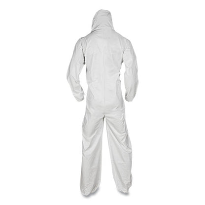 A20 Breathable Particle Protection Coveralls, Elastic Back, Hood And Boots, 4x-large, White, 20/carton