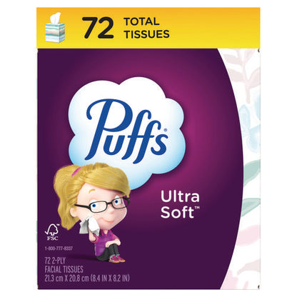 Ultra Soft Facial Tissue, 2-ply, White, 72 Sheets/box
