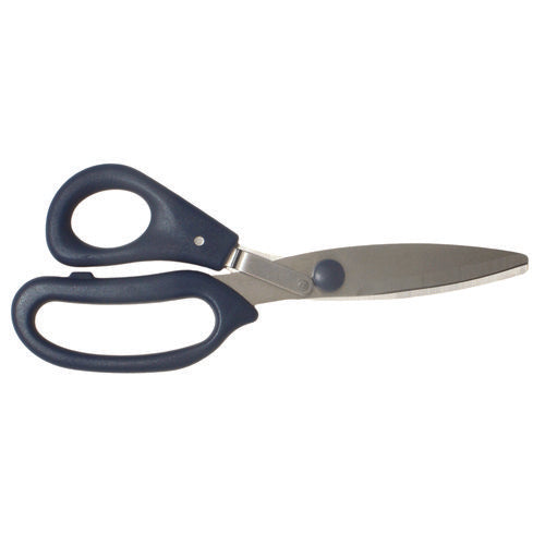 Power Pivot Shears, 8" Long, 3.5" Cut Length, Blue Straight Handle