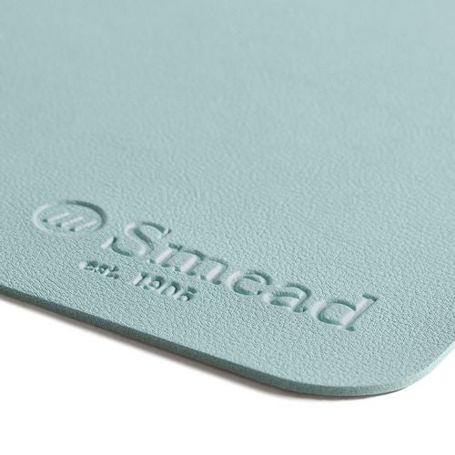 Vegan Leather Desk Pads, 36" X 17", Light Blue