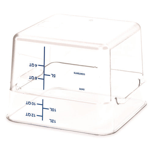 Squares Polycarbonate Food Storage Container, 12 Qt, 11.13 X 11.13 X 8.25, Clear, Plastic