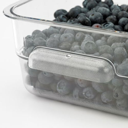 Squares Polycarbonate Food Storage Container, 2 Qt,  7.13 X 7.13 X  3.8, Clear, Plastic